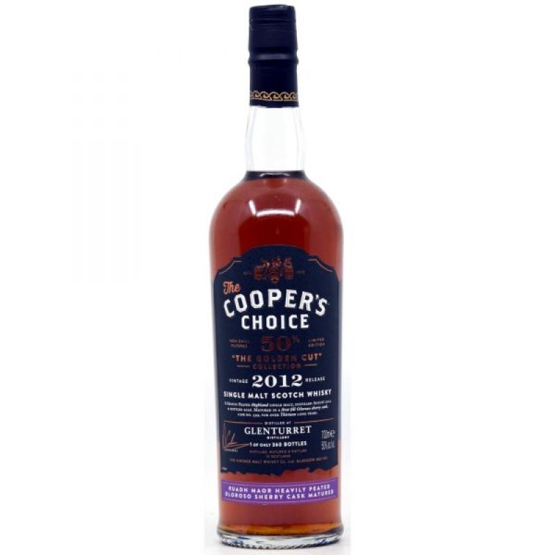 Glenturret 2012 (peated Glenturret = Ruadh Maor) - 13 Jahre First Fill Oloroso Sherry Cask No. 399 mit 50,0% Single Malt Scotch Whisky von Coopers Choice The Golden Cut