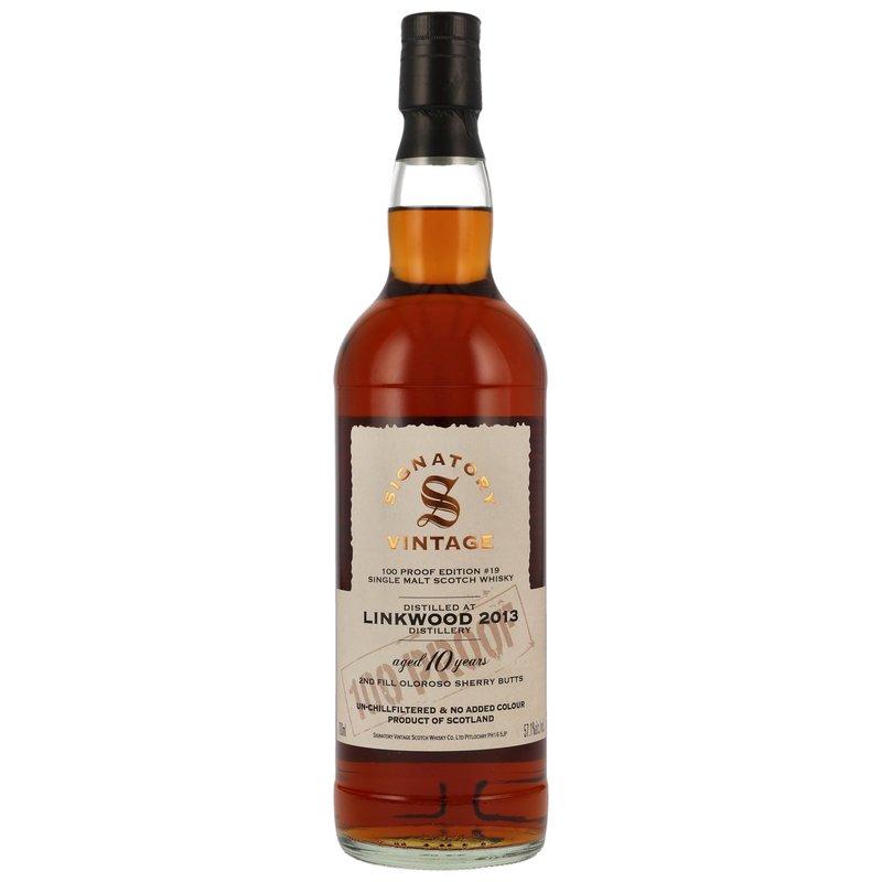 Linkwood 2013 - 10 Jahre 2nd Fill Oloroso Sherry Butts Signatory Vintage 100 Proof Edition #19 - Speyside Single Malt Scotch Whisky mit 57,1% von Signatory