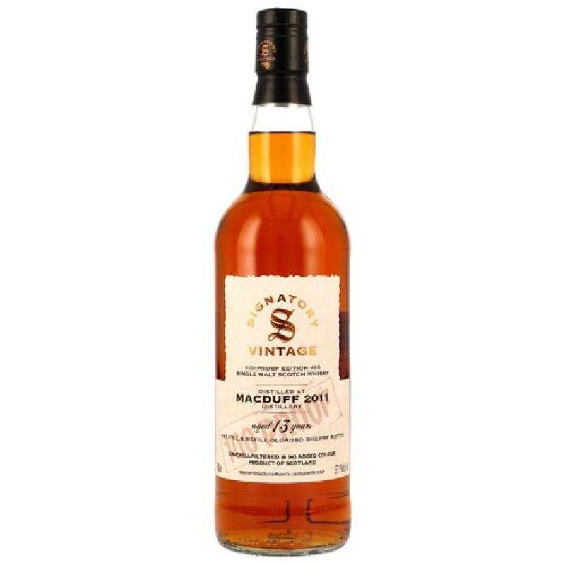 Macduff 2011 - 13 Jahre 1st Fill + Refill Oloroso Sherry Butts Signatory Vintage 100 Proof Edition #55 - Highland Single Malt Scotch Whisky mit 57,1% von Signatory