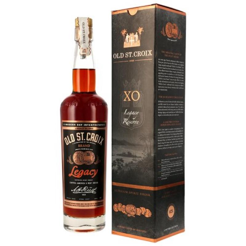 Old St. Croix (A.H. Riise) XO Legacy Reserve mit 42,0% - Superior Spirit Drink made from Premium matured Rum